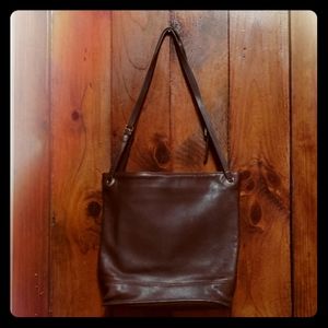 Coach Chocolate Brown Genuine Leather Tote Bag